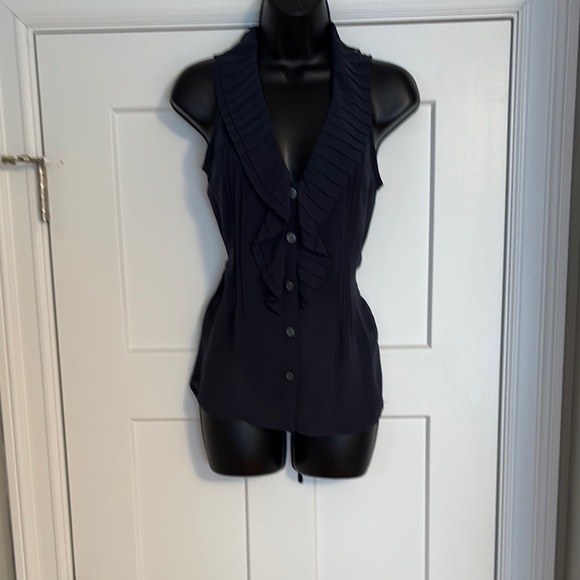 Banana Republic Factory Tops - Banana Republic Factory Blue Button Down Blouse with Tie Front